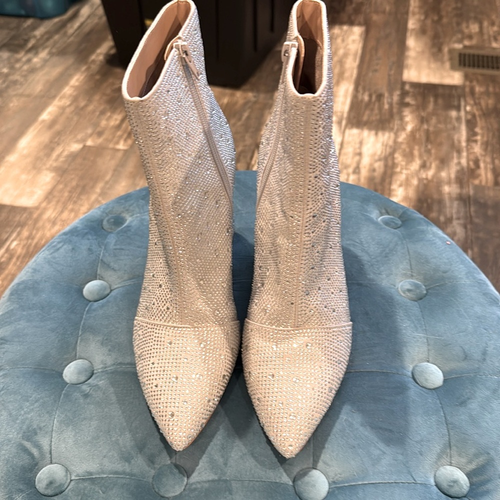 BCBG, Diamond Studded (looking) Booties, size 9, worn once